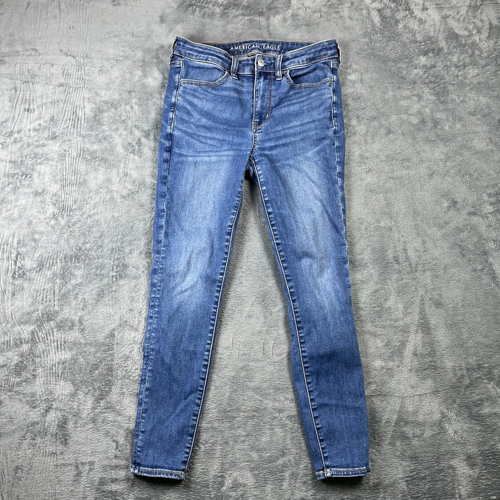 American Eagle Outfitters Skinny Jeans Womens 6S Blue Denim Next Level Stretch